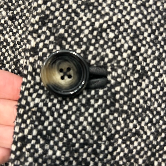 Wool Overcoat J Lindeberg Wolger CL Rock Tweed Top Coat with Leather Accents - Picture 16 of 16